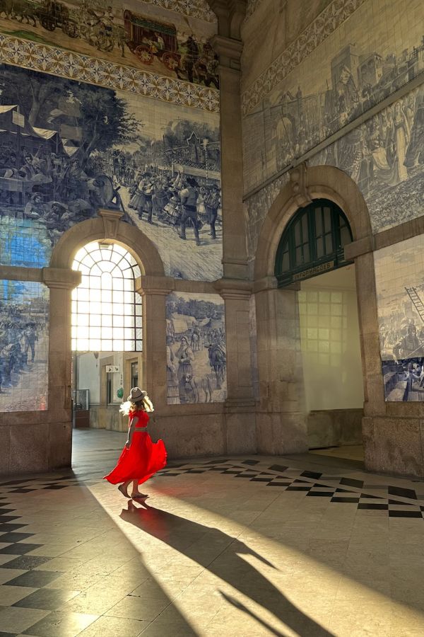 The most beautiful train station in Porto