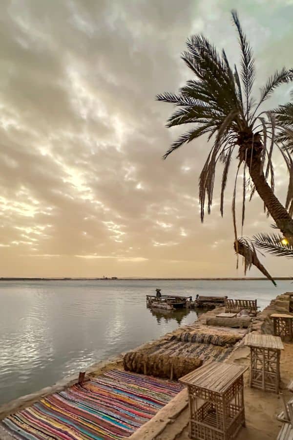 Fatnas Island on a clear day is absolutely epic and a must on your Siwa Oasis itinerary and things to do.