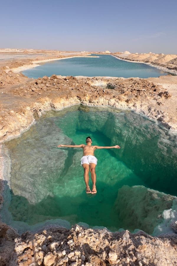 Floating in salt lake is one of the most unique things you can do in Egypt and it is possible in Siwa Oasis